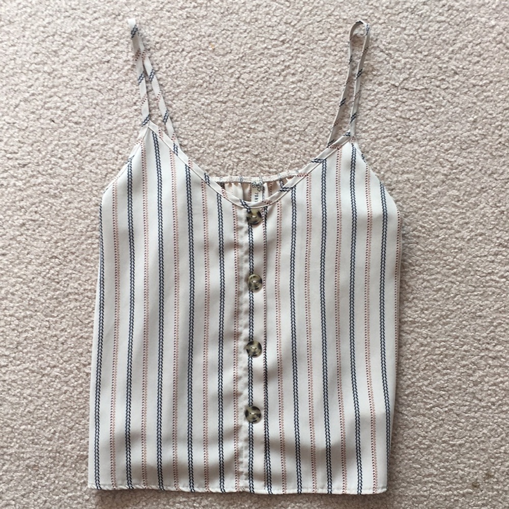 Hollister Small Beige Spaghetti Strapped Top